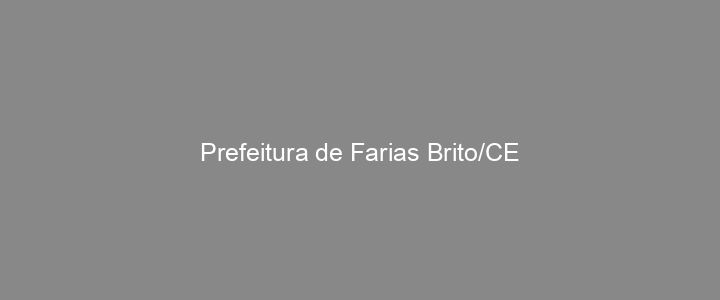 Provas Anteriores Prefeitura de Farias Brito/CE